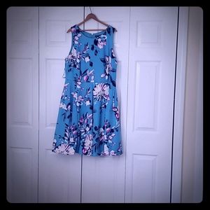 Blue floral fun dress